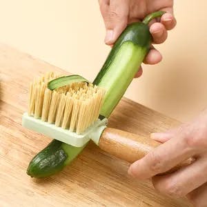 4 in 1 Fruit Vegetable Peeler with Brush Kitchen Cleaning Brush for Fruit Vegetable Clean Brush Potato Peeler Cleaner Scrubber